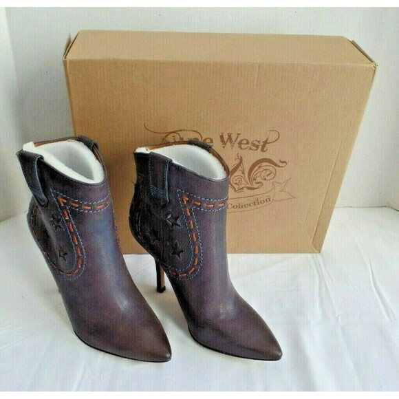Nine West Purple Western Ankle Boots Vintage America Collection w/Box 6.5 M - Picture 9 of 9